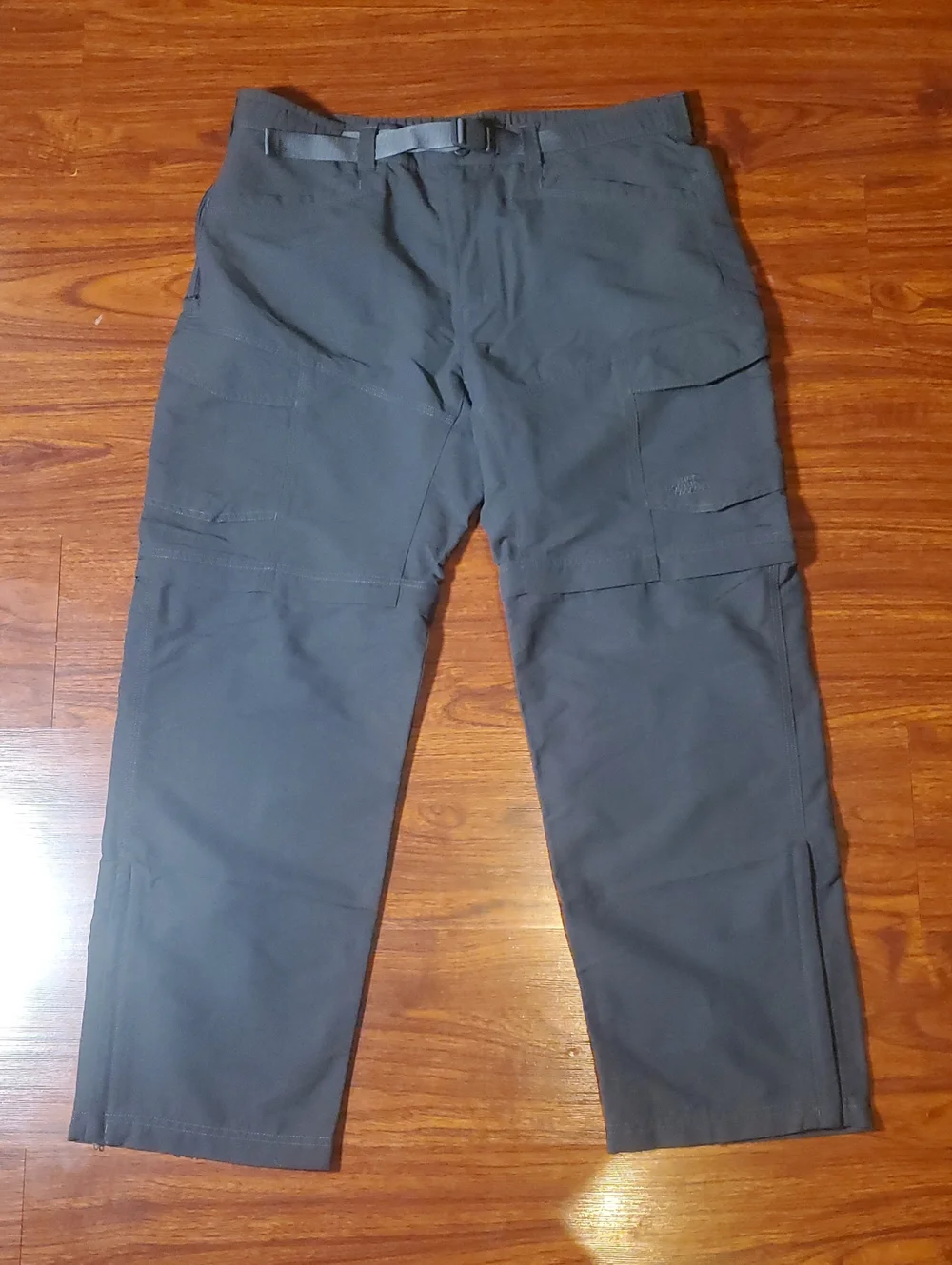 The North Face Men's Charcoal Gray Zip-Off Cargo Hiking Pants